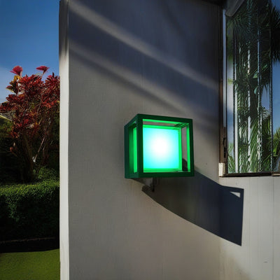 Modern Minimalist Waterproof Square Aluminum Acrylic LED Outdoor Wall Sconce Lamp For Garden