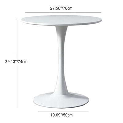 Modern Minimalist Round Carbon Steel Artificial Plate Coffee Table For Living Room