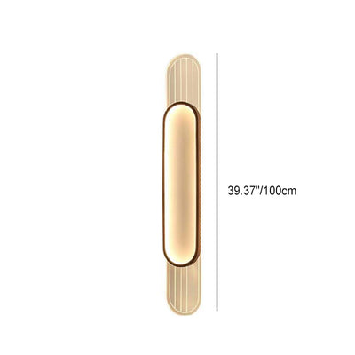 مصباح حائط LED بيضاوي الشكل من الحديد الأكريليكي الشمالي المعاصر لغرفة المعيشة 