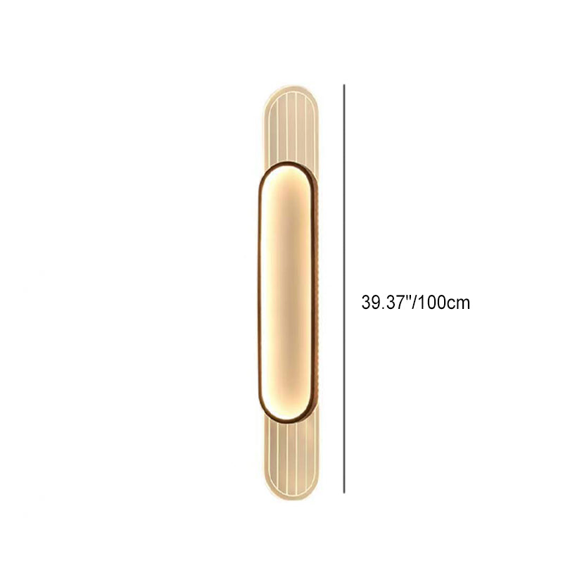 مصباح حائط LED بيضاوي الشكل من الحديد الأكريليكي الشمالي المعاصر لغرفة المعيشة 