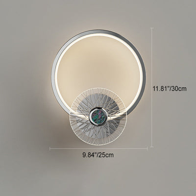 Contemporary Creative Geometric Semi-circle Acrylic Hardware LED Wall Sconce Lamp For Bedroom