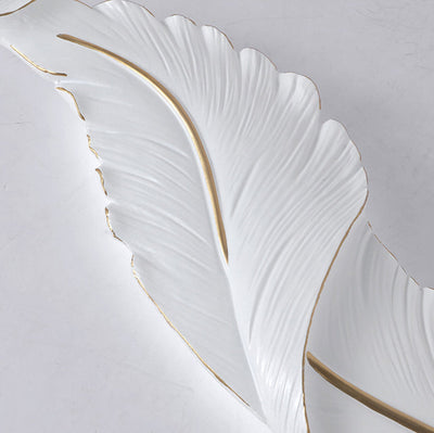 Contemporary Creative Resin Imitation Peacock Feather LED Waterproof Wall Sconce Lamp For Living Room