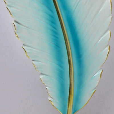 Contemporary Creative Resin Imitation Peacock Feather LED Waterproof Wall Sconce Lamp For Living Room