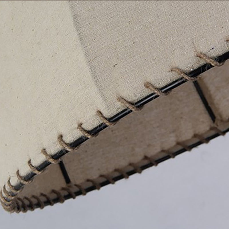 Abat-jour en demi-cercle en tissu rustique traditionnel à 1 lumière pour salle à manger 