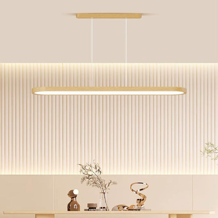 Modern Minimalist Long Oval Rectangle Iron Aluminum Acrylic LED Island Light Pendant Light For Dining Room