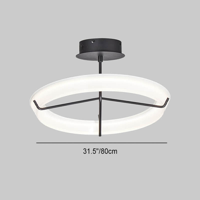 Modern Simplicity Iron Cirque LED Pendant Light For Living Room