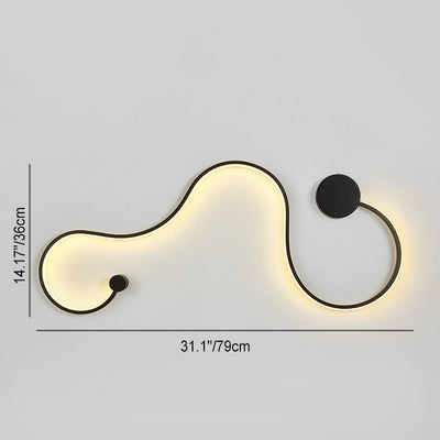 Contemporary Nordic Aluminum Silicone Lines LED Wall Sconce Lamp For Living Room