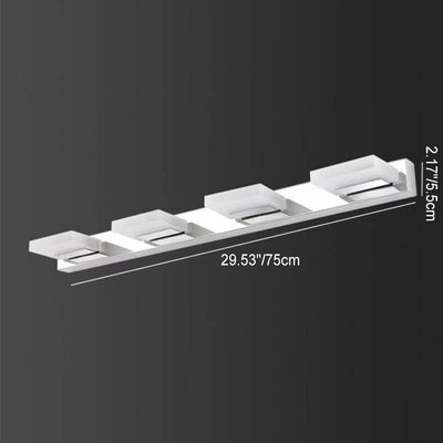 Nordic Simple Acrylic Square Stainless Steel LED Bathroom Vanity Mirror Front Wall Sconce Lamp