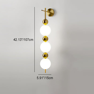 Modern Minimalist Round Ball String Aluminum Plastic LED Wall Sconce Lamp For Bedroom