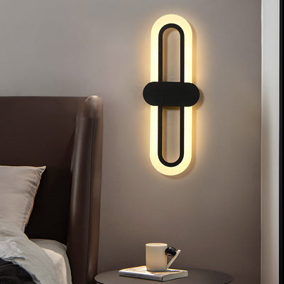 Contemporary Simplicity Oval Iron Acrylic LED Wall Sconce Lamp For Living Room