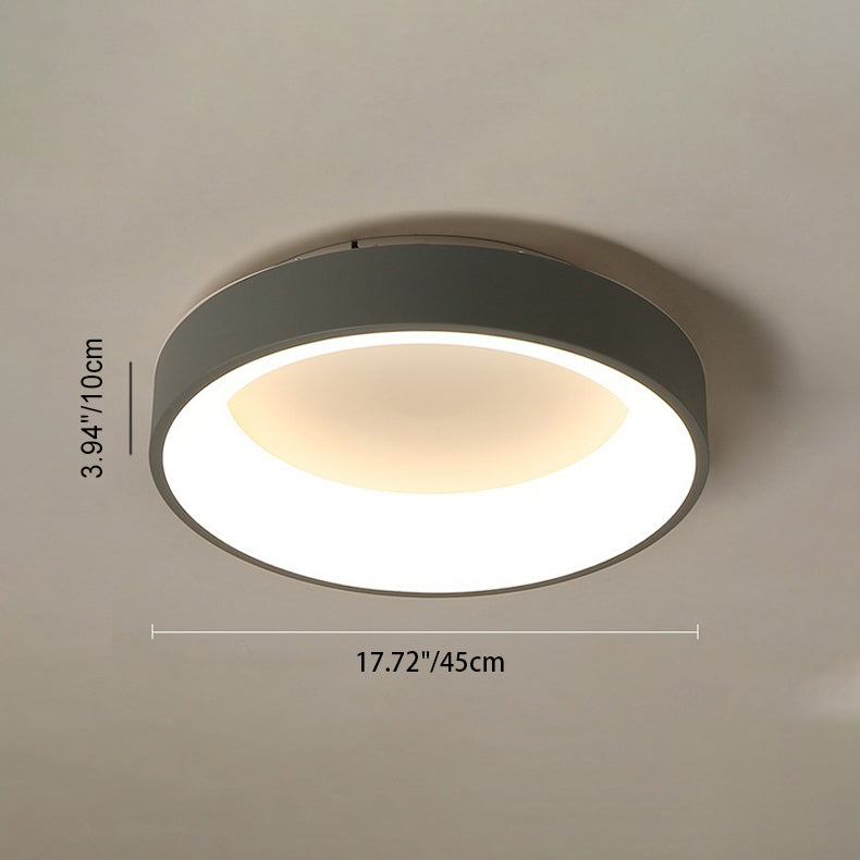 Contemporary Nordic Round Iron Acrylic LED Flush Mount Ceiling Light For Living Room