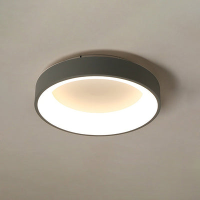 Contemporary Nordic Round Iron Acrylic LED Flush Mount Ceiling Light For Living Room