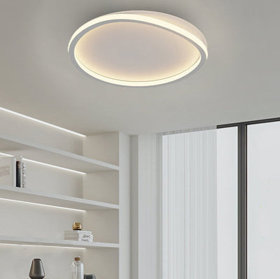 Modern Minimalist Irregular Overlapping Circles Acrylic Iron LED Flush Mount Ceiling Light For Bedroom