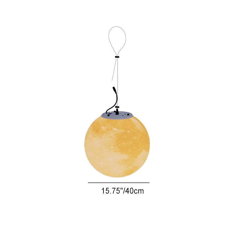 Lampe LED suspendue ronde en résine PE, style nordique contemporain, imperméable, luminaire décoratif d&