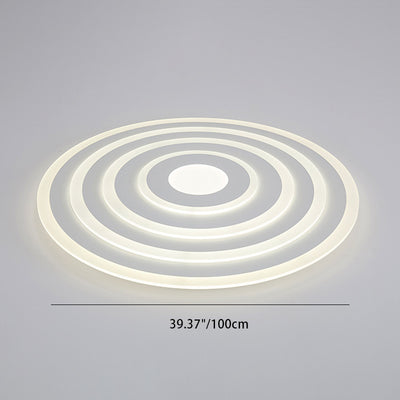 Modern Minimalist Round Iron Acrylic LED Flush Mount Ceiling Light For Bedroom