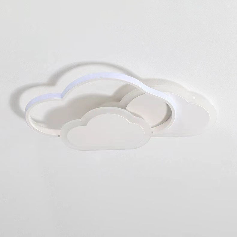 Contemporary Simplicity Cloud Acrylic Shade Hardware LED Flush Mount Ceiling Light For Bedroom