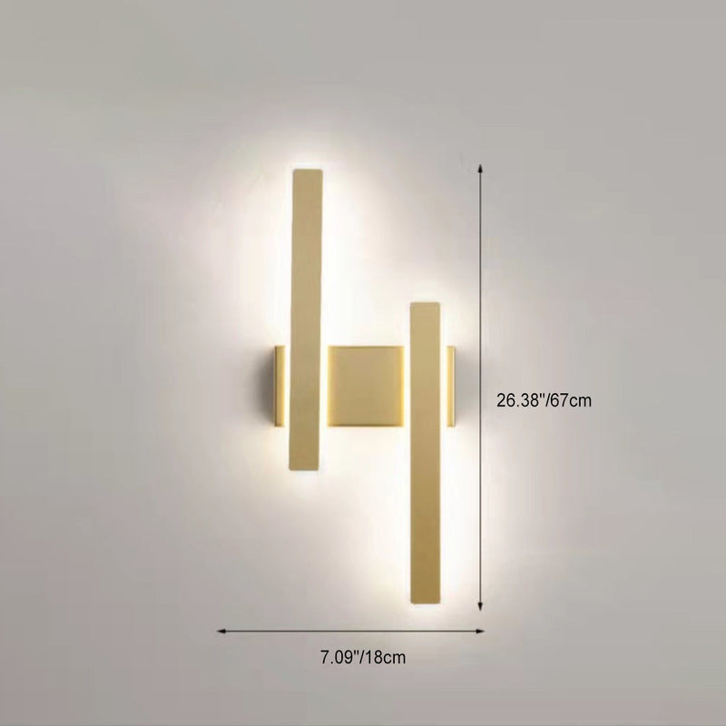 Modern Minimalist Geometric Strip Acrylic Hardware LED Wall Sconce Lamp For Bedroom