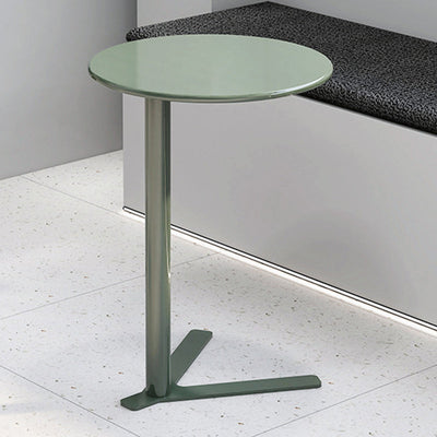 Contemporary Scandinavian Round V Base Iron End Table For Living Room