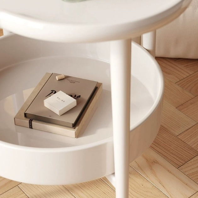 Contemporary Simplicity Petal Shape EPS Side Table 2-Tier For Living Room