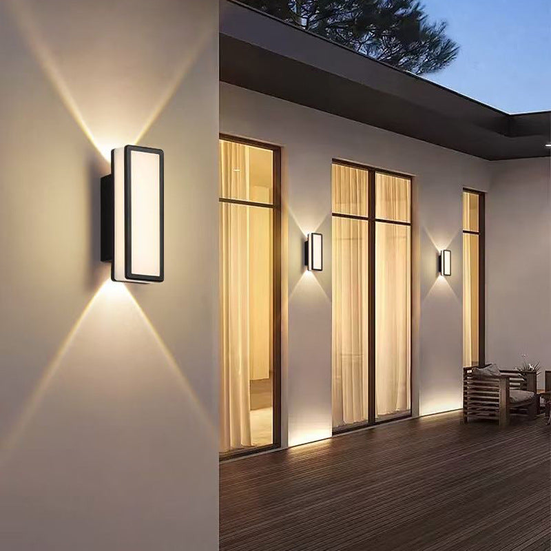 Contemporary Simplicity Aluminum Acrylic LED Waterproof Wall Sconce Lamp For Outdoor Patios