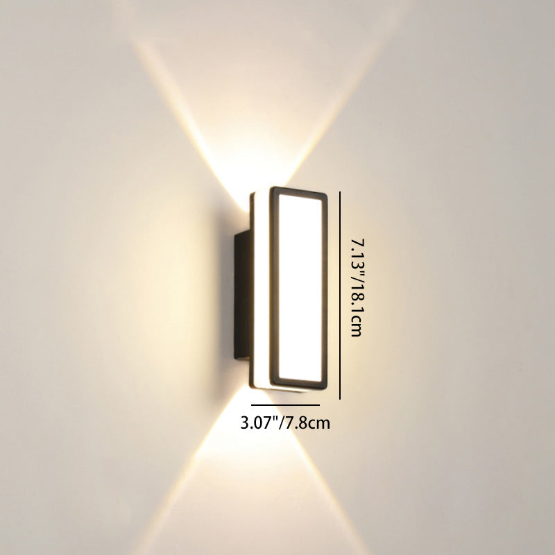 Contemporary Simplicity Aluminum Acrylic LED Waterproof Wall Sconce Lamp For Outdoor Patios