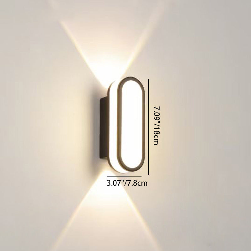 Contemporary Simplicity Aluminum Acrylic LED Waterproof Wall Sconce Lamp For Outdoor Patios