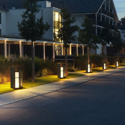 Aluminium-Glas-wasserdichte Landschaftsgarten-Rasen-Säulen-Lampen-im Freienlicht 