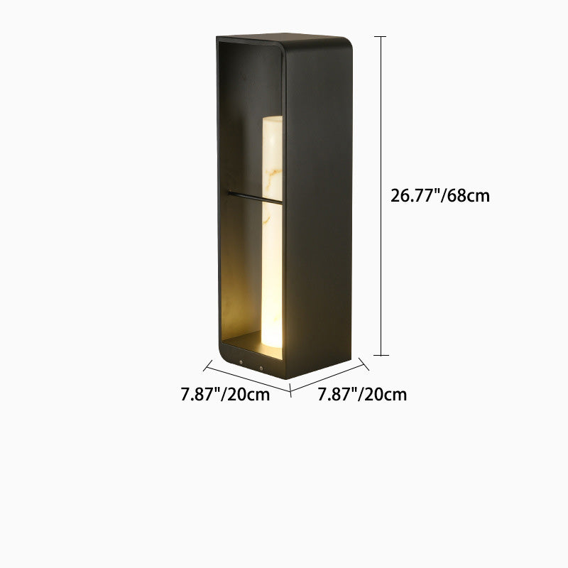 Aluminium-Glas-wasserdichte Landschaftsgarten-Rasen-Säulen-Lampen-im Freienlicht 