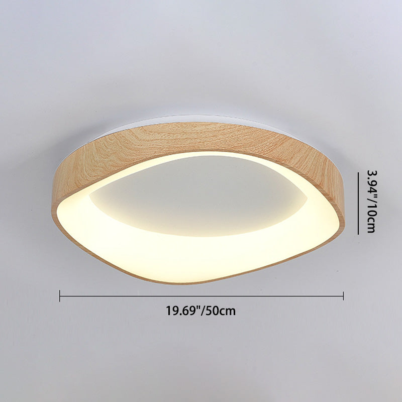 Modern Simplicity Irregular Round Iron Acrylic LED Flush Mount Ceiling Light For Bedroom