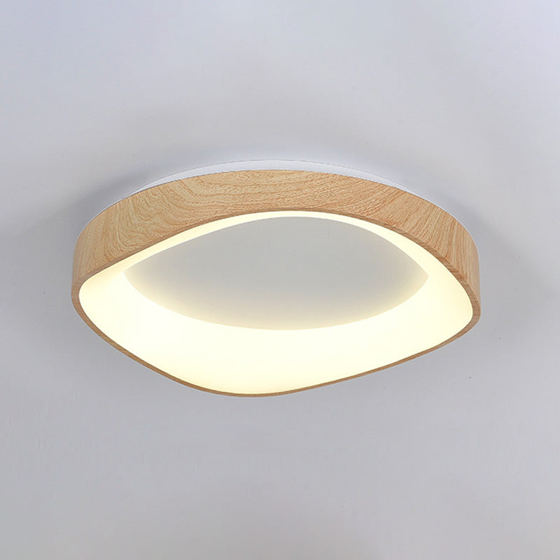 Modern Simplicity Irregular Round Iron Acrylic LED Flush Mount Ceiling Light For Bedroom