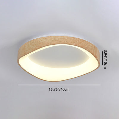 Modern Simplicity Irregular Round Iron Acrylic LED Flush Mount Ceiling Light For Bedroom