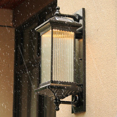 Traditional Colonial Aluminum Glass Waterproof LED Outdoor Wall Sconce Lamp For Hallway