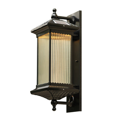 Traditional Colonial Aluminum Glass Waterproof LED Outdoor Wall Sconce Lamp For Hallway