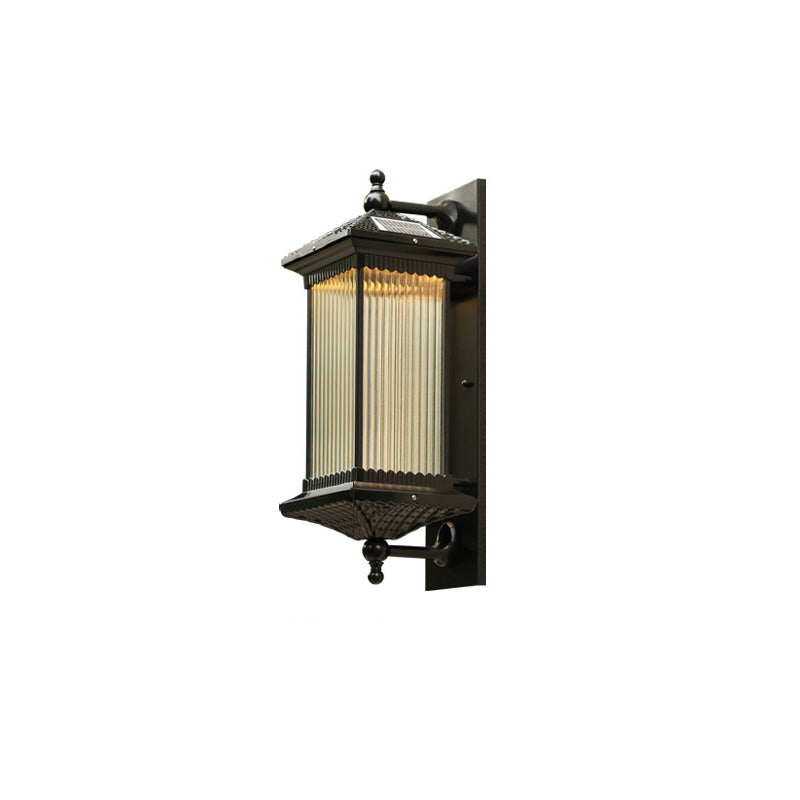 Traditional Colonial Aluminum Glass Waterproof LED Outdoor Wall Sconce Lamp For Hallway