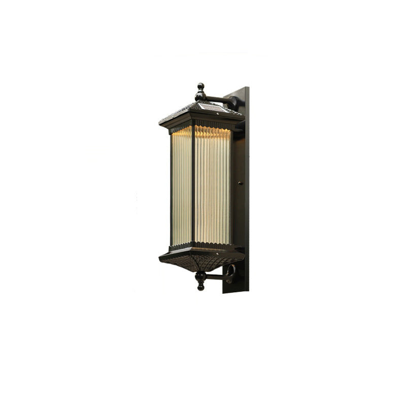 Traditional Colonial Aluminum Glass Waterproof LED Outdoor Wall Sconce Lamp For Hallway