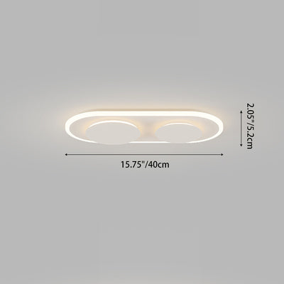 Modern Simplicity Cream Acrylic Iron LED Flush Mount Ceiling Light For Hallway