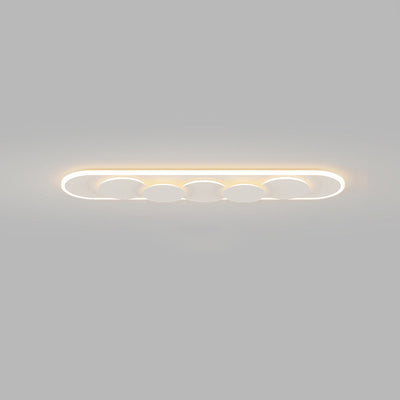 Minimalistische runde LED-Deckenleuchte aus PE-Material für die bündige Montage 