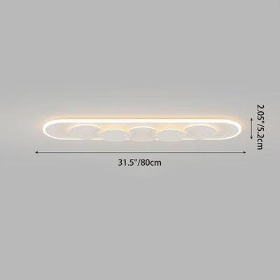 Minimalistische runde LED-Deckenleuchte aus PE-Material für die bündige Montage 