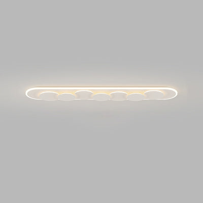 Modern Simplicity Cream Acrylic Iron LED Flush Mount Ceiling Light For Hallway