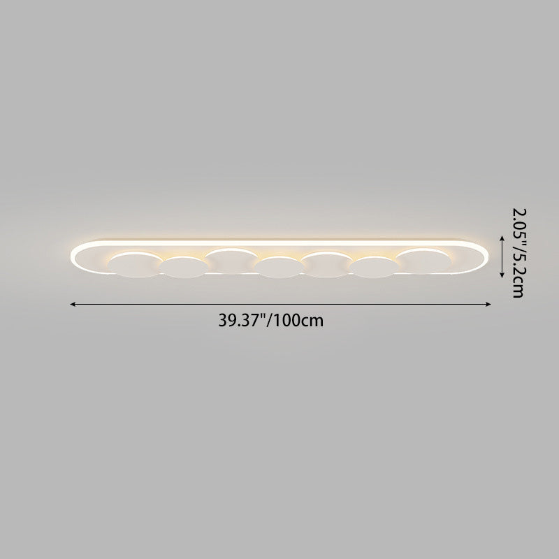 Minimalistische runde LED-Deckenleuchte aus PE-Material für die bündige Montage 