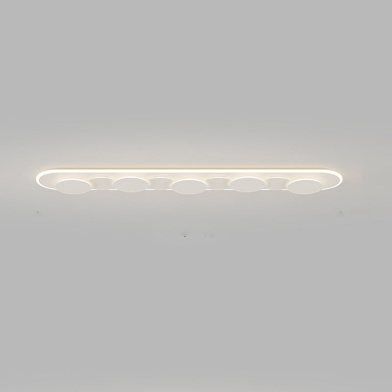 Modern Simplicity Cream Acrylic Iron LED Flush Mount Ceiling Light For Hallway