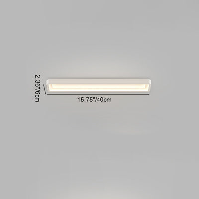 Contemporary Simplicity Rectangle Acrylic Iron LED Flush Mount Ceiling Light For Hallway