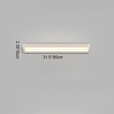 Contemporary Simplicity Rectangle Acrylic Iron LED Flush Mount Ceiling Light For Hallway