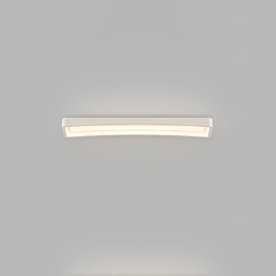 Modern Art Deco Rectangle Acrylic Iron LED Flush Mount Ceiling Light For Hallway