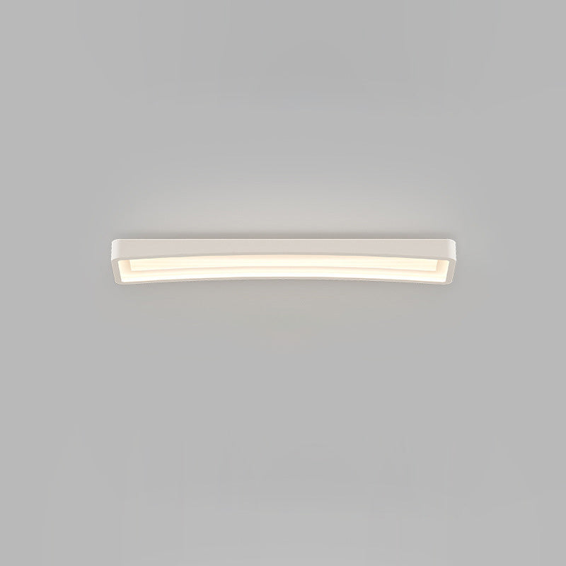 Modern Art Deco Rectangle Acrylic Iron LED Flush Mount Ceiling Light For Hallway