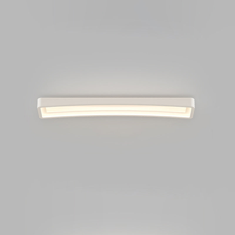 Modern Art Deco Rectangle Acrylic Iron LED Flush Mount Ceiling Light For Hallway