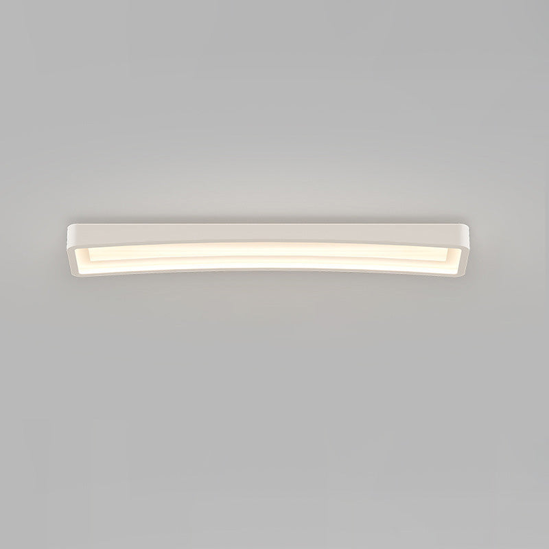 Modern Art Deco Rectangle Acrylic Iron LED Flush Mount Ceiling Light For Hallway