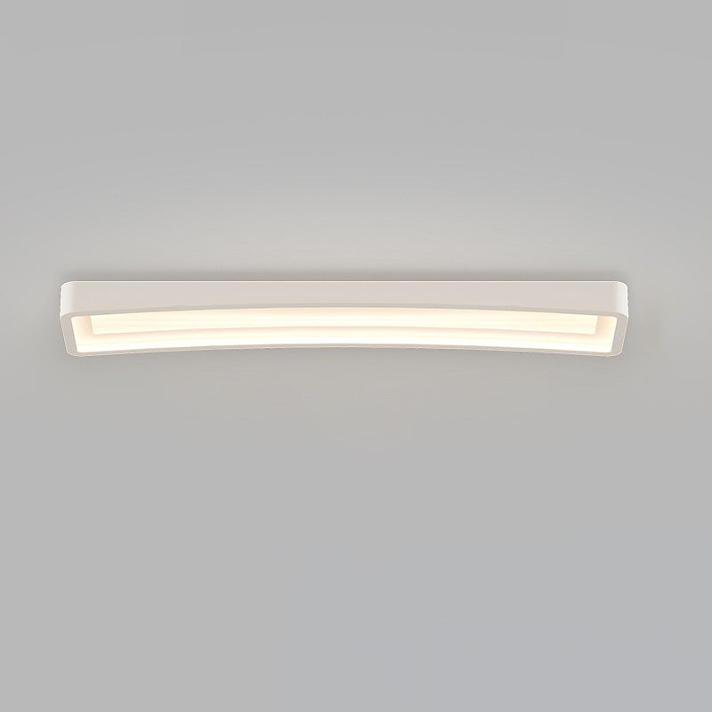 Modern Art Deco Rectangle Acrylic Iron LED Flush Mount Ceiling Light For Hallway