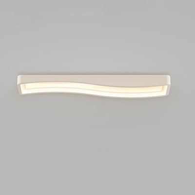 Contemporary Creative Cream Rectangle Acrylic Iron LED Flush Mount Ceiling Light For Hallway