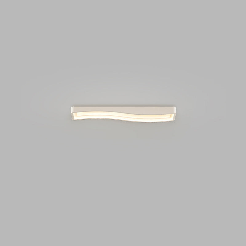 Contemporary Creative Cream Rectangle Acrylic Iron LED Flush Mount Ceiling Light For Hallway